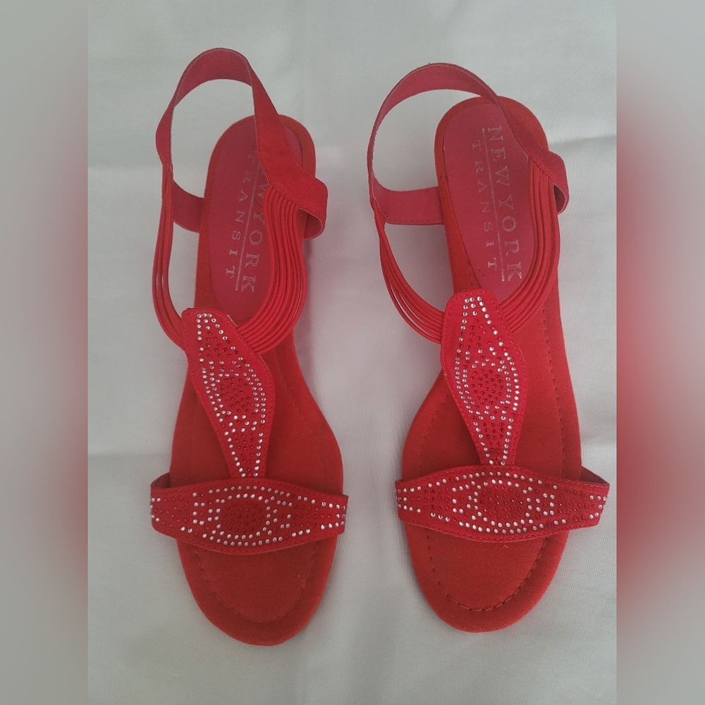 Women shoes red size 10 sandals